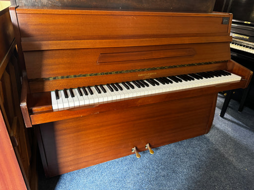 Barratt & Robinson upright piano in satin mahogany