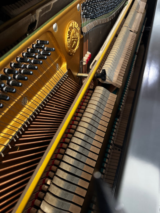 Yamaha U3 professional upright piano, keyboard detail