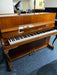 Zimmermann walnut upright piano c.1980, cabinet and keyboard detail