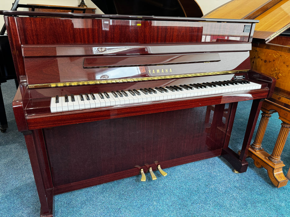 Yamaha V114N 114cm upright piano in polished mahogany