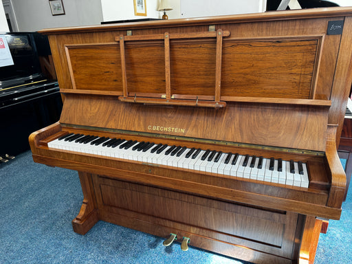 C. Bechstein Model V upright piano in figured walnut, view 2