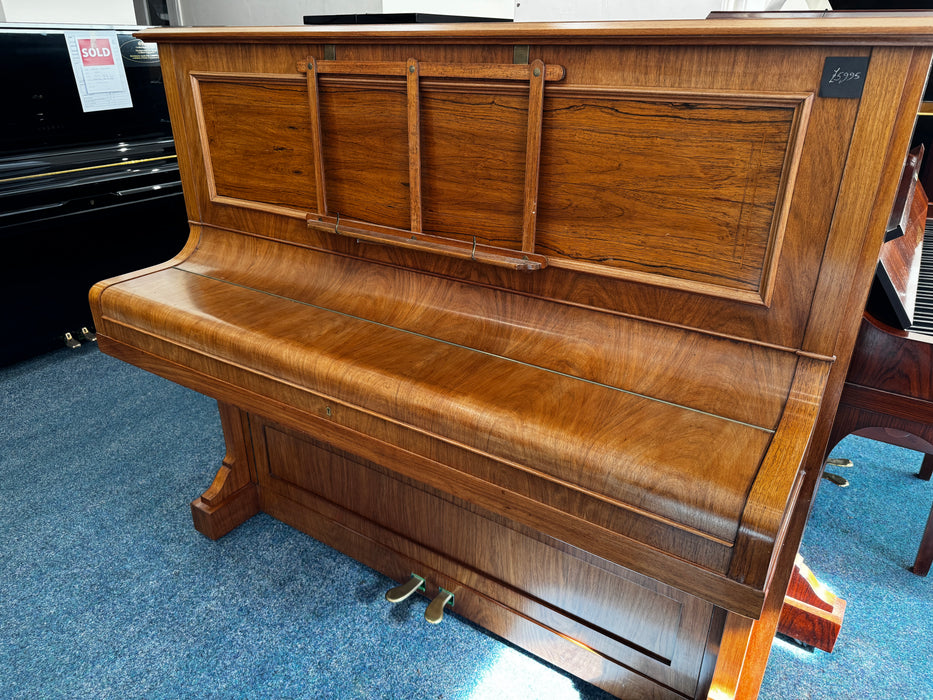 C. Bechstein Model V upright piano in figured walnut, view 4