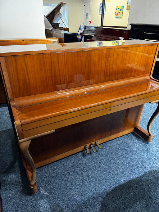 Zimmermann 111cm German upright piano in polished walnut, c.1980