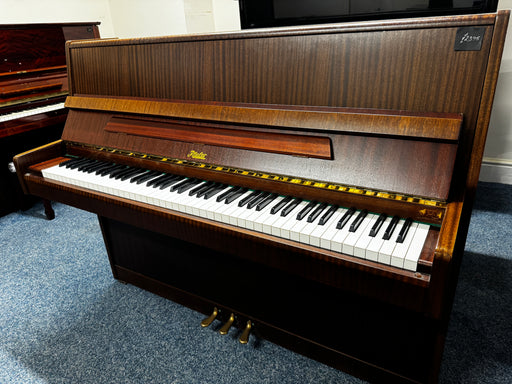 Rösler 110cm upright piano in satin mahogany