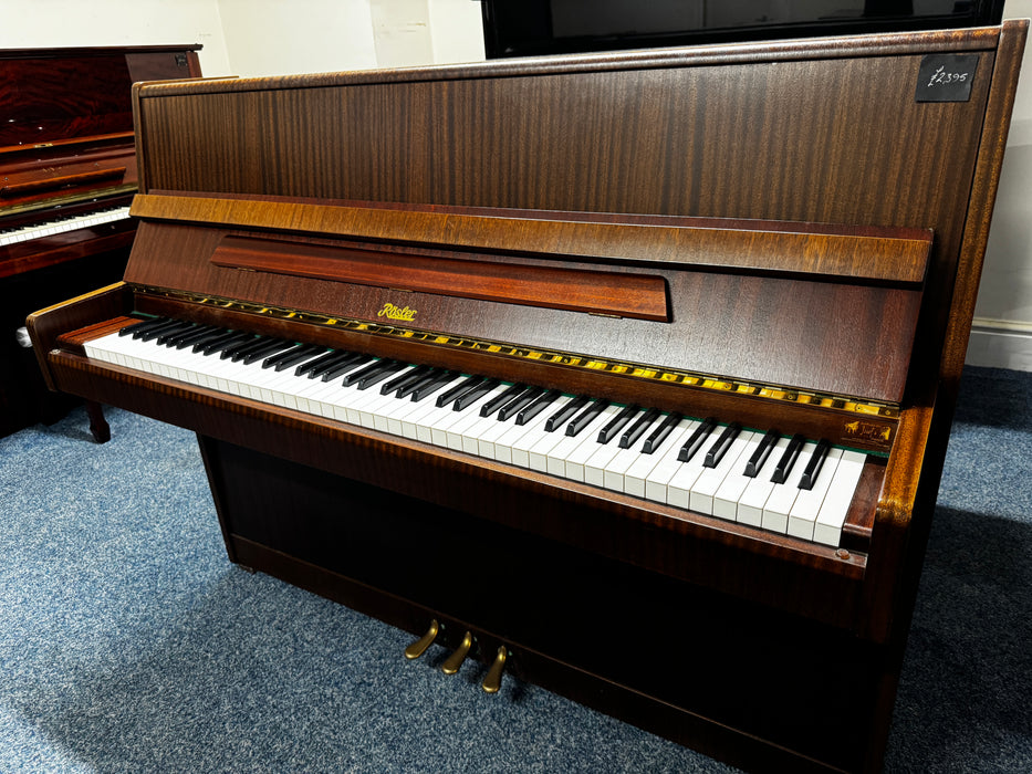 Rösler 110cm upright piano in satin mahogany